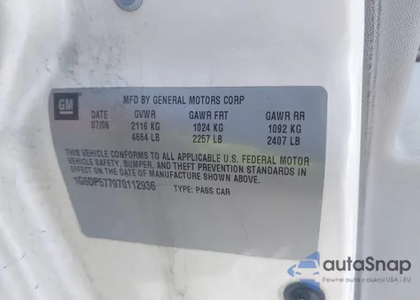 2007 Cadillac Cts Standard z USA, uszkodzony, nr VIN 1G6DP577970112936